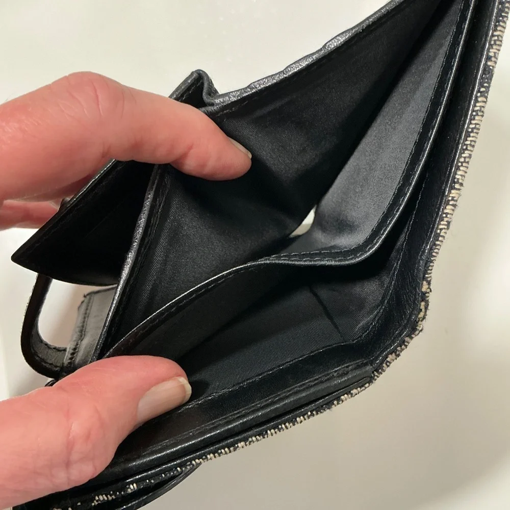 Dior compact navy trotter wallet